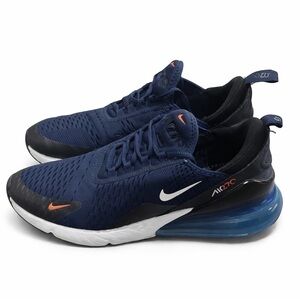 Nike Air Max 270 Men's Dark Blue and Orange Sneakers